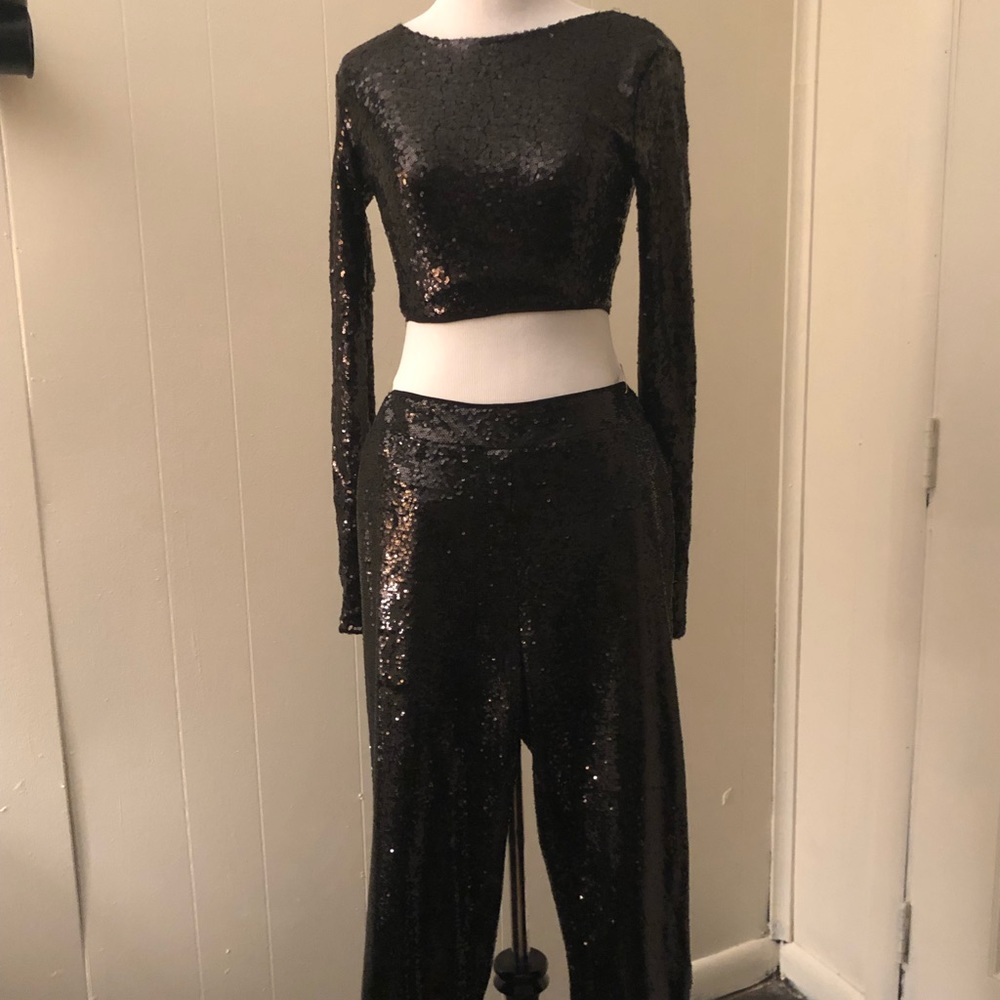 Black Sequin 2pc